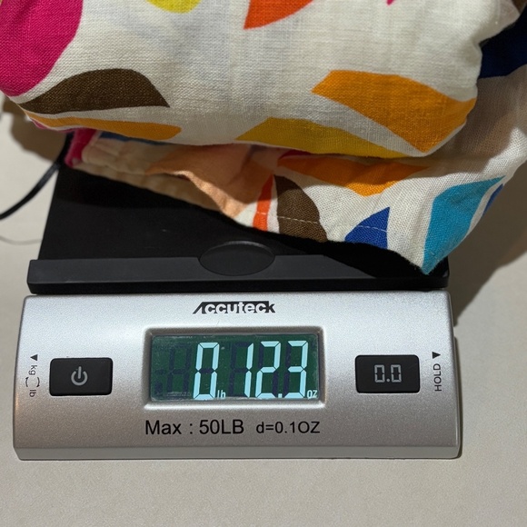 Tabitha Brown Linen Blend Botanical Puff Sleeve Mini Dress Sz M Milkmaid Smocked - Picture 8 of 8